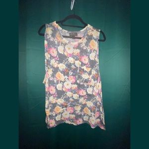 Forever 21 + floral tank with front pocket. Womens plus. Soft and flirty! 2x